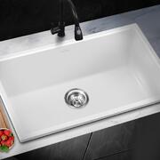 Kitchen Sink 70x45cm Granite Stone Sink Laundry Basin Single Bowl White