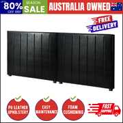 Bed Frame Headboard Double Queen King Bedhead Black Leather
