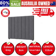 Bed Frame Headboard King Single Size Head Bedhead Grey Velvet