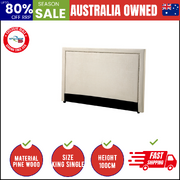 King Single Bed Headboard Bedhead Bedroom Furniture - Beige