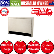 Queen Size Bed Headboard Bedhead Beige