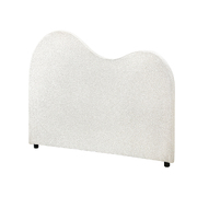 Bed Head Queen Size Headboard Boucle Fabric White