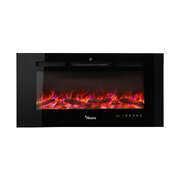 Vevare Electric Fireplace Heater Wall Mounted 3D Flame Effect 2000W
