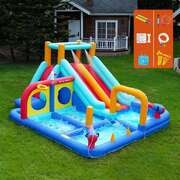 Doctor Dolphin 10-IN-1 Inflatable Water Park Dual Slides