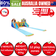 12 Play Zones Inflatable Dual Water Slide Animal Theme Jumping Castle