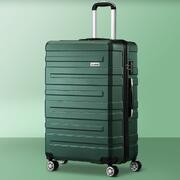 28" Luggage Suitcase Trolley Set Travel TSA Lock Storage Hard Case Green