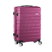 28" Luggage Suitcase Trolley Set TSA Lock Hard Case Magenta