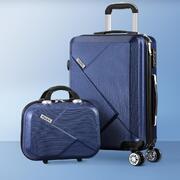 2PCS Luggage Suitcase Trolley Set Travel TSA Lock Storage Hard Case Navy