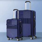 2PCS Luggage Suitcase Trolley TSA Lock Carry On Hard Case Navy
