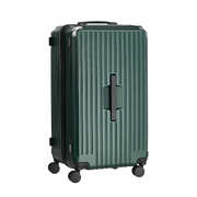 28" Luggage Suitcase TSA Lock Hard Shell Case Cup Holder Green