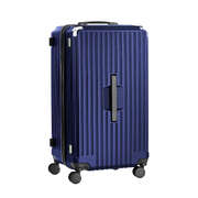 28" Luggage Suitcase TSA Lock Hard Shell Case Cup Holder Navy