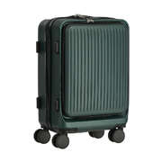 Travel Luggage 20" Suitcase Front-Opening ABS Hard Case Green TSA Lock