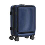 Travel Luggage 20" Suitcase Front-Opening ABS Hard Case Navy TSA Lock
