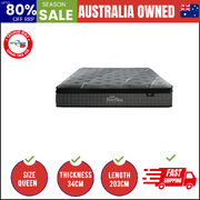 Queen Mattress Breathable Spring Mattress Euro Top Natural Latex Foam 34cm