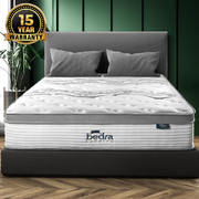 King Mattress Euro Top Bed Mattress Pocket Spring Medium Firm 34cm 7 Zone