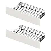 Bed Frame With Trundle Storage Metal Drawers White Set Of 2