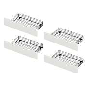 Bed Frame With Trundle Storage Metal Drawers White Set Of 4
