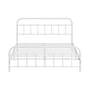 Bed Frame Metal Double Size Bed Platform White