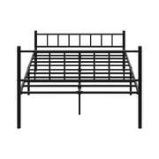 Bed Frame Double Size Metal Base Platform Black COMA