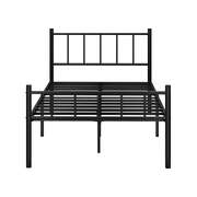 Bed Frame King Single Platform with Black Metal Base for Bedroom Furniture