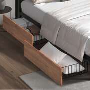 Under Bed Storage Drawers 4pc Steel Brown | EXTG