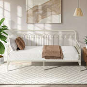 Metal Daybed Frame Single Steel Slat Sofa Bed | EXTG