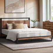 Metal Bed Frame Double Size Beds Base Platform Wood