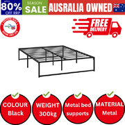 Metal Bed Frame Queen Size Beds Platform Black