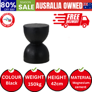 Side Table Concrete Outdoor Indoor Black