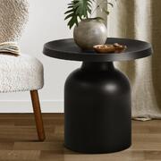 Coffee Table Round End Table Side Table Black