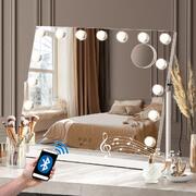 Hollywood Makeup Mirrors LED Lights Bluetooth Rotation Vanity 58x46cm