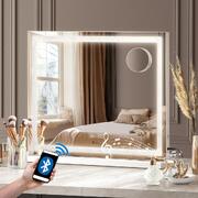 Bluetooth Makeup Mirror Crystal LED 58x49cm