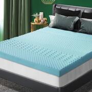 Memory Foam Mattress Topper Cool Gel Bed Bamboo Cover 7-Zone 8CM King
