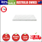 King Single 8CM Memory Foam Mattress Topper Cool Gel Bed Bamboo Cover 7-Zone