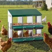 Chicken Nesting Box 6 Holes Green 80x51x79cm