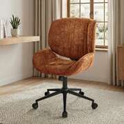 Armless Mid Back Swivel Office Chair Orange | EXTG