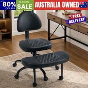 Cross Legged Office Chair Adjustable Height Black | EXTG
