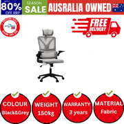 Mesh Office Chair Adjustable Lumbar Support Reclining D-Shape BK&GY