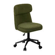 Armless Office Chair Mid Back Computer Desk Chair With Wheels Green