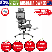 Ergonomic Office Chair Mesh Executive Seat Grey
