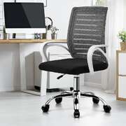 Mesh Office Chair Breathable Backrest White & Black