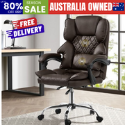 Massage Office Chair Recliner Brown double