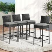 Outdoor Dining Experience with Rattan Garden Bar Stools and Cafe Chairs