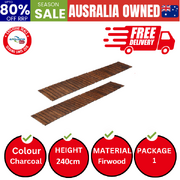 2PC Garden Wooden Pathway 8ft Roll-Out Straight Walkway