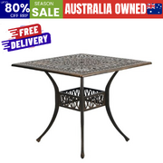 Outdoor Table Bronze Aluminium 90x90x75cm
