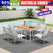 6-Seater Outdoor Dining Set with Patio Table and Chairs Furniture