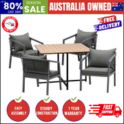 4 Seater Outdoor Dining Set Garden Table Chairs Setting