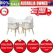 Outdoor Dining Set Table Lounge Chairs Patio Furniture Setting 5 Piece