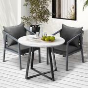 3PCS Outdoor Dining Set Table&Lounge Chair