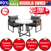 Outdoor Dining Set Furniture 2 Seater Patio Setting Sintered Stone Table